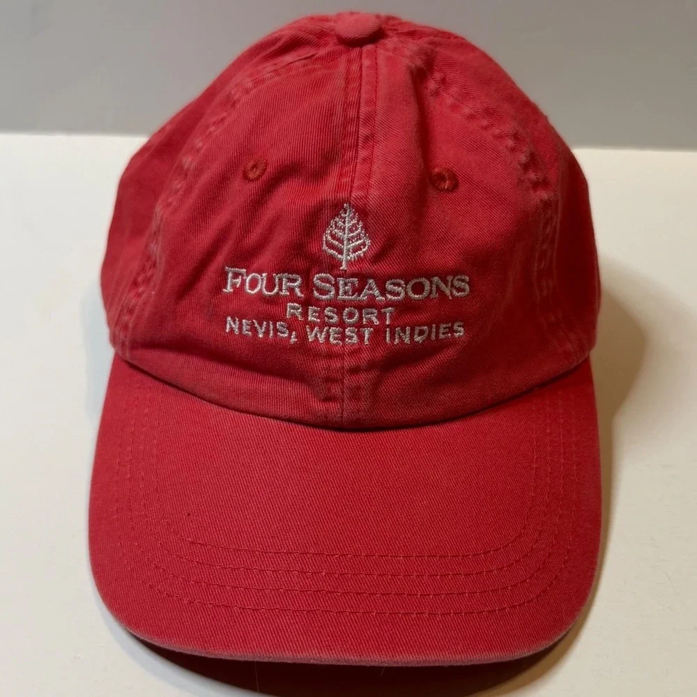 Ahead Four Seasons Resort Nevis Hat Youth Red Cotton West Indies Strapback Cap